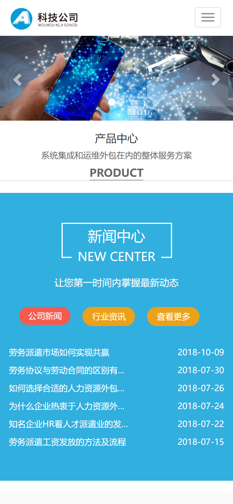 蓝色科技人力资源企业官网