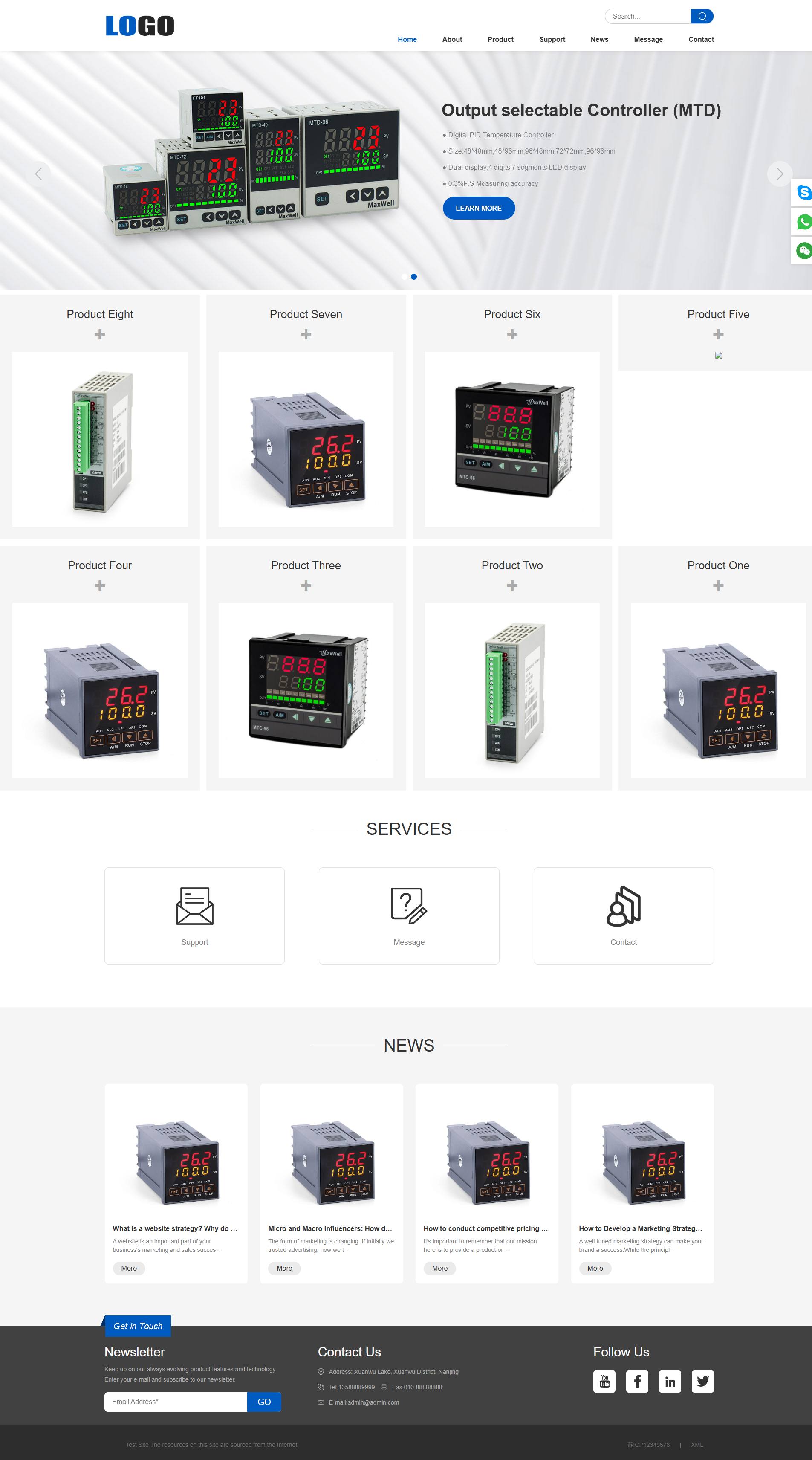 蓝色工业仪表企业官网